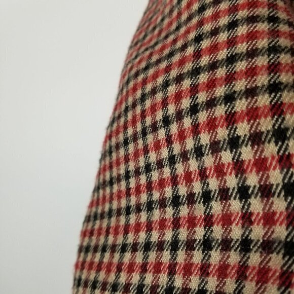 Sag Harbor 12 Red Tan plaid Blazer Double button, flap pockets - Picture 5 of 7